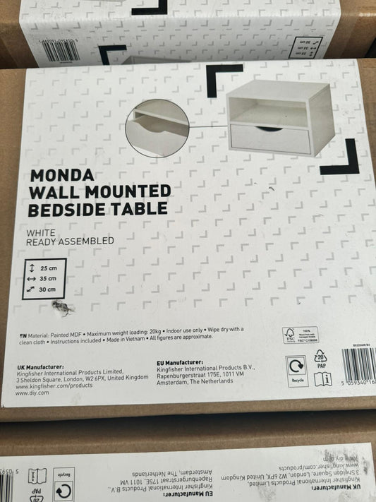 B&Q 003 Monda Wall Mounted Bedside Table x 27 units