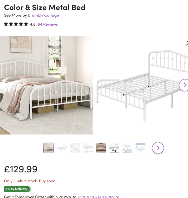 WWP108 WAYFAIR CLEARANCE PALLET - RETAIL VALUE £1509.47