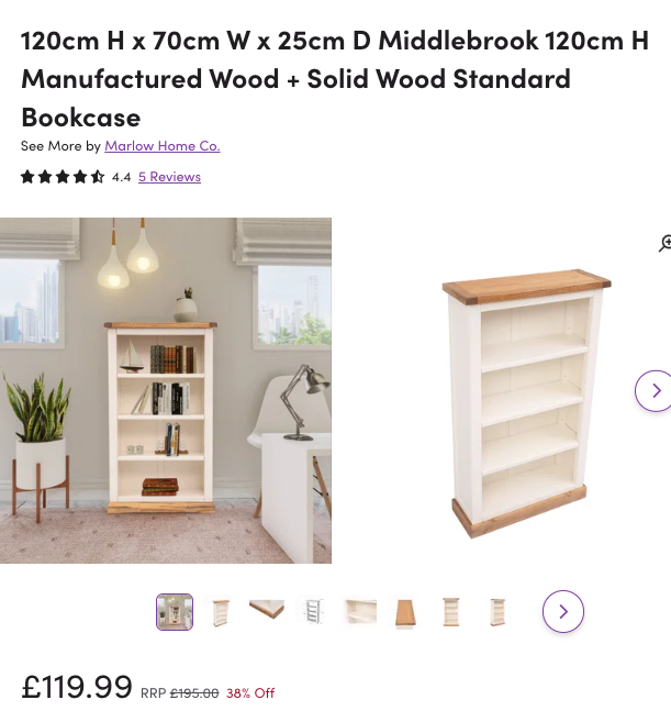 WWP109 WAYFAIR CLEARANCE PALLET - RETAIL VALUE £1818.68