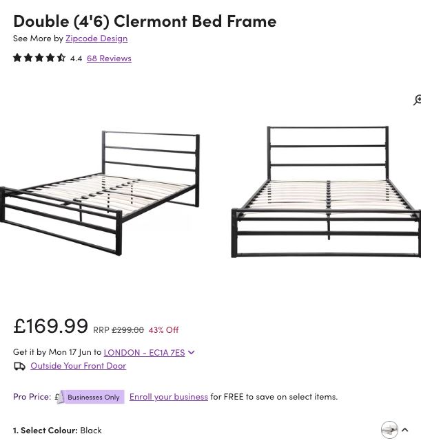 WWP109 WAYFAIR CLEARANCE PALLET - RETAIL VALUE £1818.68